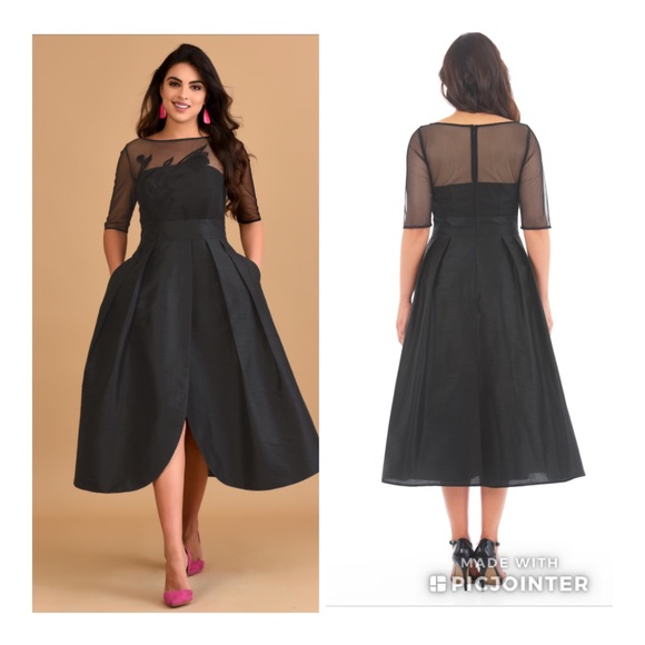 eshakti Dresses & Skirts - Eshakti Black Tulip Skirt Dress
